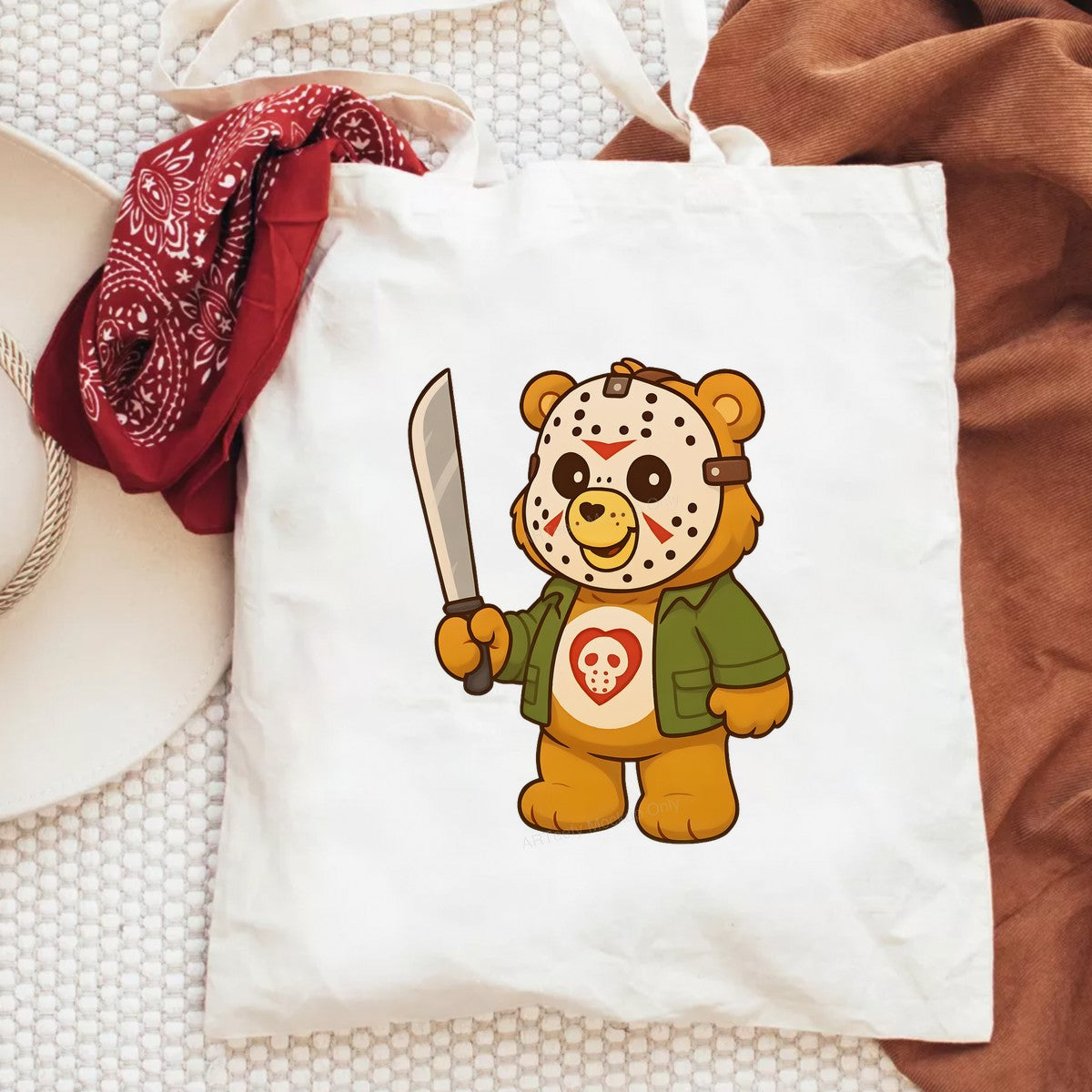 DTF Heat Transfer Iron On Sticker Iron On Heat Transfers Cartoon Bear Mask Design Halloween Party Favors Local Warehouse Clearance - 6