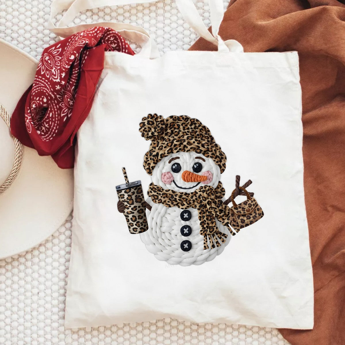 DTF Heat Transfer Iron On Sticker Iron On Heat Transfers Leopard Print Snowman Christmas Decor for T Shirts Hoodies Local Warehouse - 6