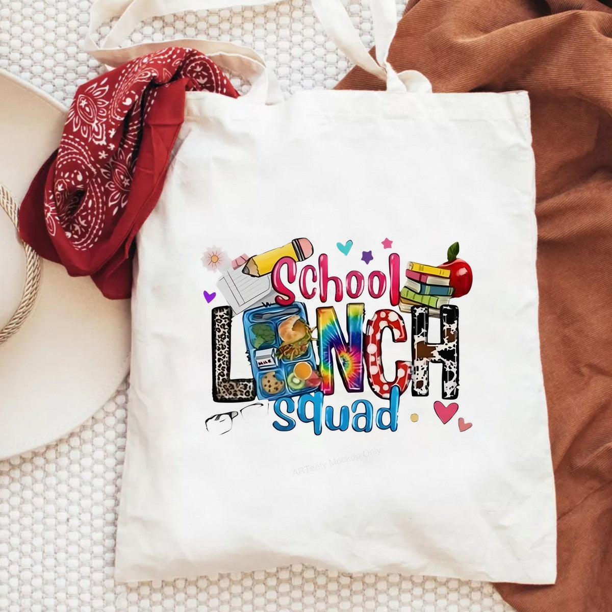 Back to School Lunch Squad Cartoon DTF Heat Transfer Iron On Sticker for Kids T-Shirts School Lunch Crew - 6