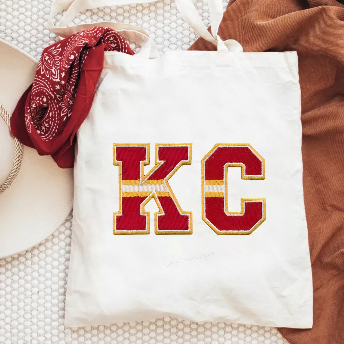 DTF Heat Transfer Iron On Sticker Iron On Heat Transfers KC Football Team Inspired Patch for Apparel Bags Jackets Local Warehouse - 6