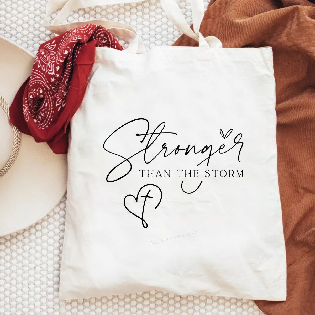 DTF Heat Transfer Iron On Sticker Iron On Heat Transfers Stronger Than The Storm Inspirational Design for Apparel Bags Jackets Clearance - 6
