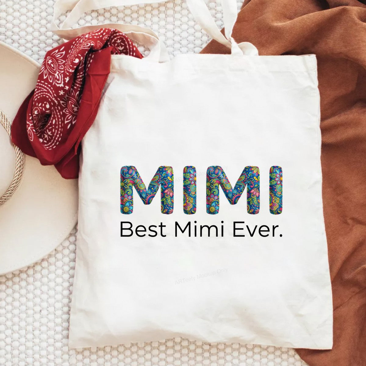 DTF Heat Transfer Iron On Sticker Iron On Heat Transfers Colorful Floral Letters Best Mimi Ever for Mother Day Gifts T Shirts Hoodies Clearance - 6