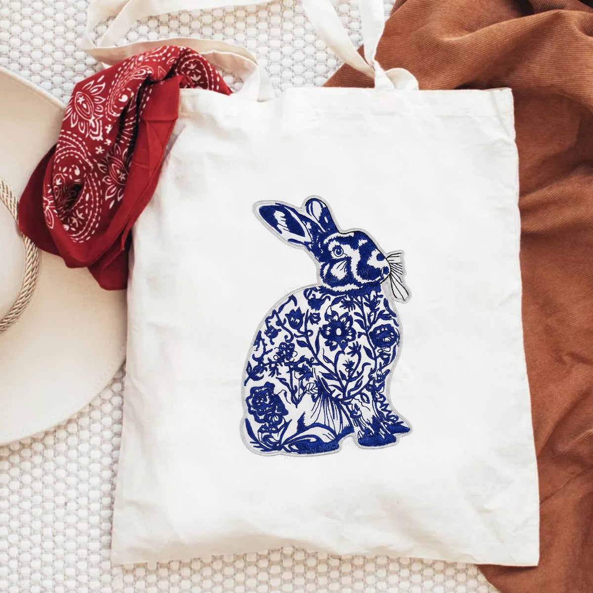 DTF Heat Transfer Iron On Sticker Iron On Heat Transfers Floral Rabbit Design for Home Decor Apparel Easter Crafts Local Warehouse - 6