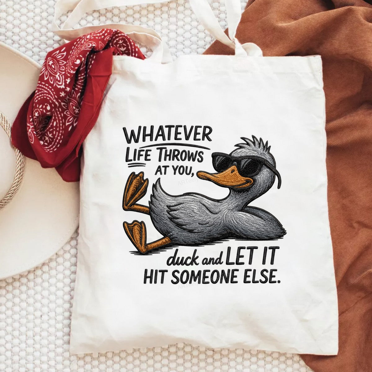 DTF Heat Transfer Iron On Sticker Iron On Heat Transfers Duck with Sunglasses Fun Graphic for T Shirts Casual Wear Clearance - 6