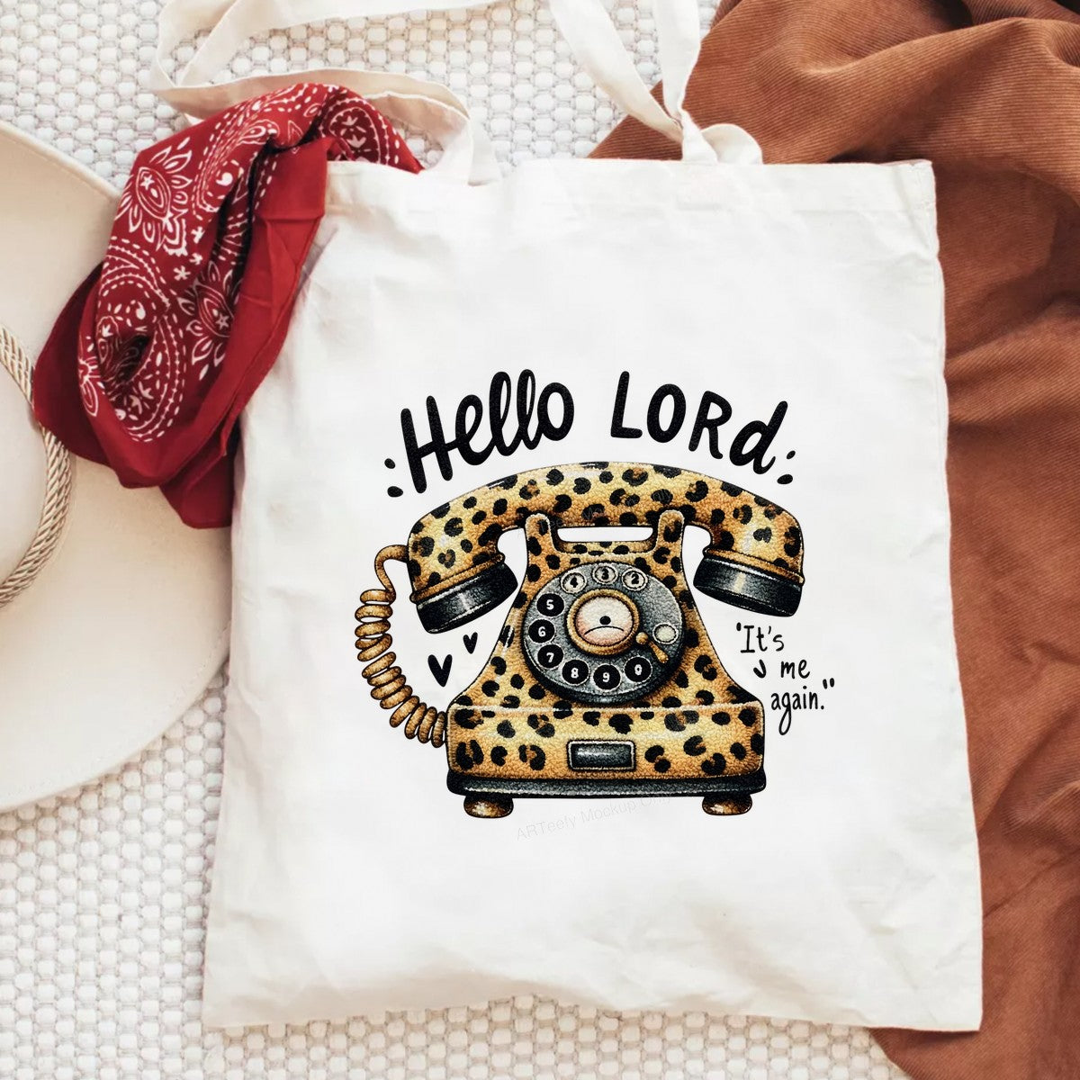 DTF Heat Transfer Iron On Sticker Iron On Heat Transfers Leopard Print Vintage Telephone Design Retro Apparel Accessories Clearance - 6