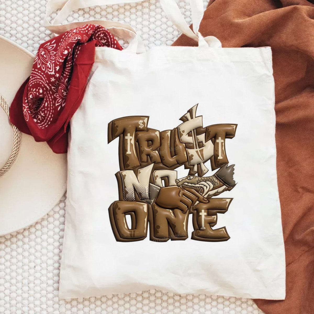 DTF Heat Transfer Iron On Sticker Iron On Heat Transfers Graffiti Style Trust No One Design for Urban Casual Wear Clearance - 6