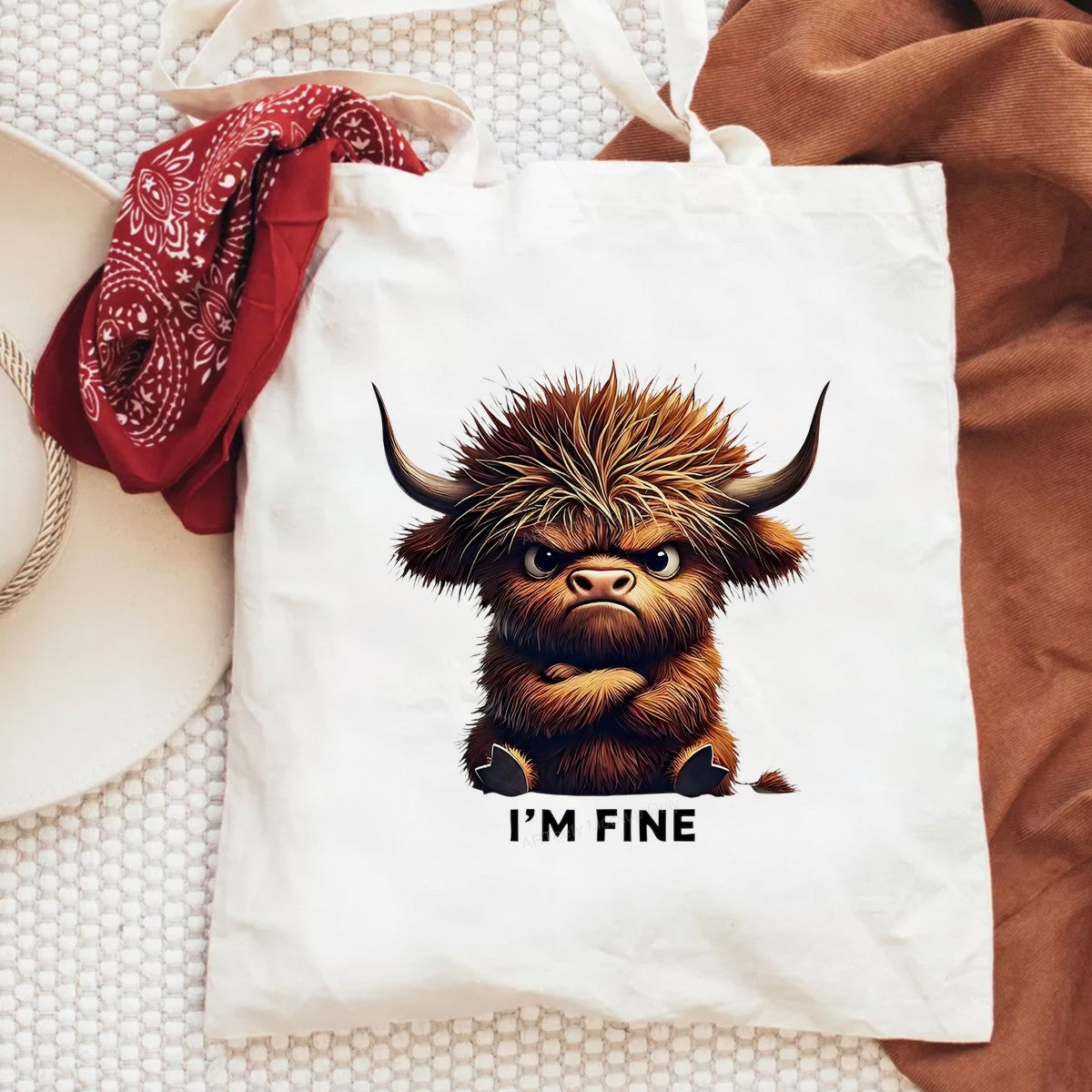 Funny Graphic Transfer Grumpy Highland Cow Quote Design for T Shirts and Hoodies - 6
