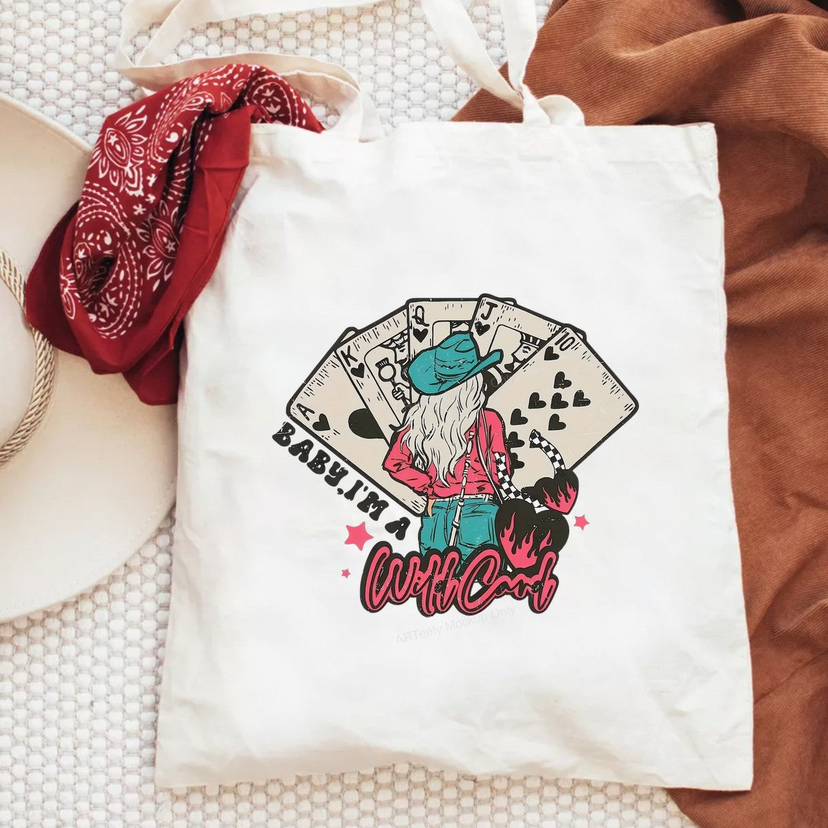 DTF Heat Transfer Iron On Sticker Iron On Heat Transfers Western Cowgirl Style Playing Cards Design for T Shirts Jackets Clearance - 6