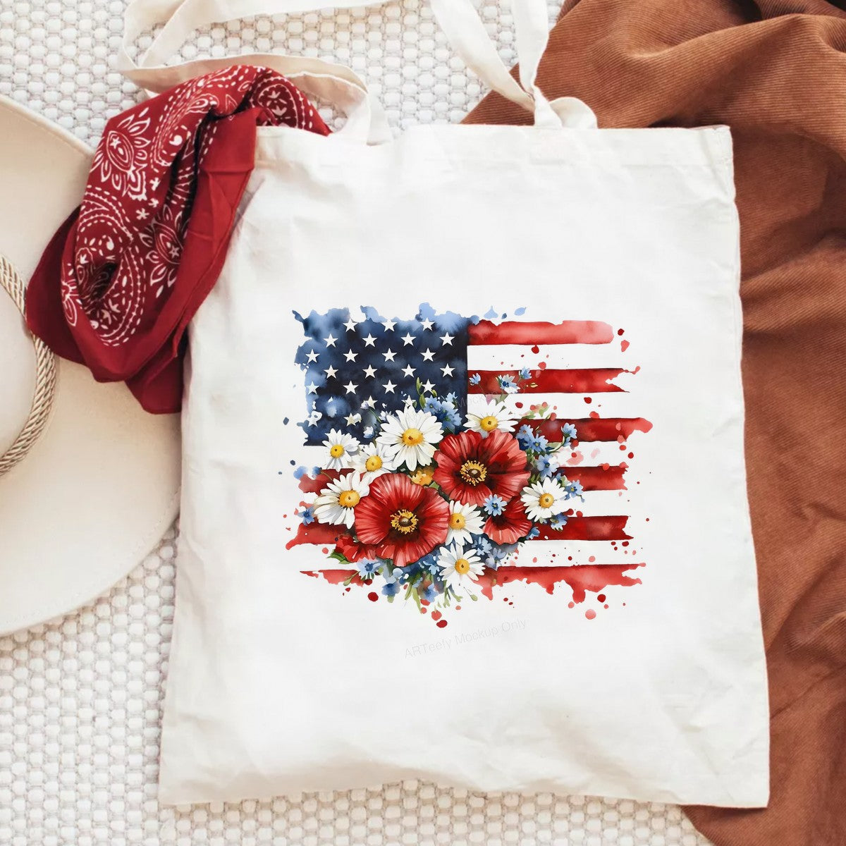 DTF Heat Transfer Iron On Sticker Iron On Heat Transfers Patriotic American Flag Floral Design for T Shirts Independence Day Apparel Clearance - 6