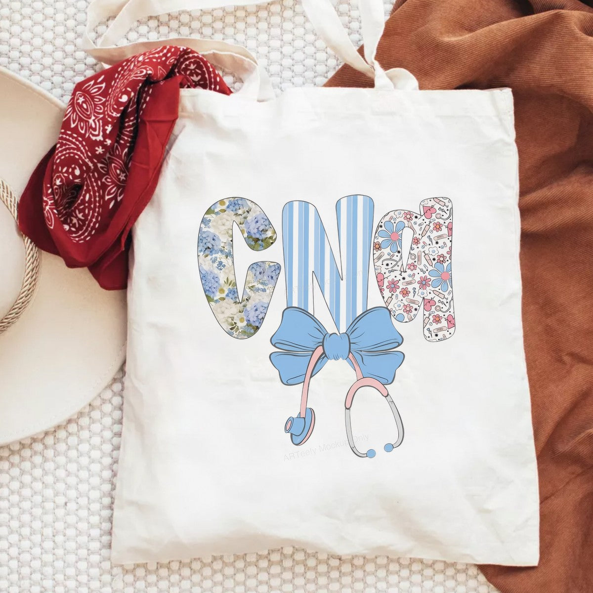 DTF Heat Transfer Iron On Sticker Iron On Heat Transfers Floral Stethoscope Design for Medical Apparel Nurse Day Gifts Clearance - 6