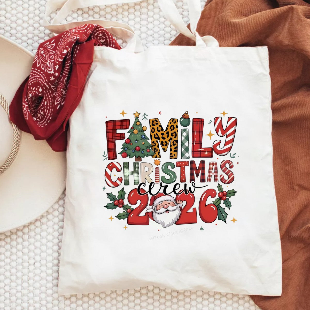 DTF Heat Transfer Iron On Sticker Iron On Heat Transfers Festive Christmas Family Crew Santa Design for Holiday T Shirts Local Warehouse - 6
