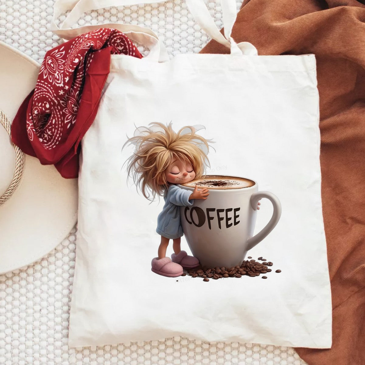 DTF Heat Transfer Iron On Sticker Iron On Heat Transfers Coffee Lover Cartoon Character Style for T Shirts Hoodies Clearance - 6