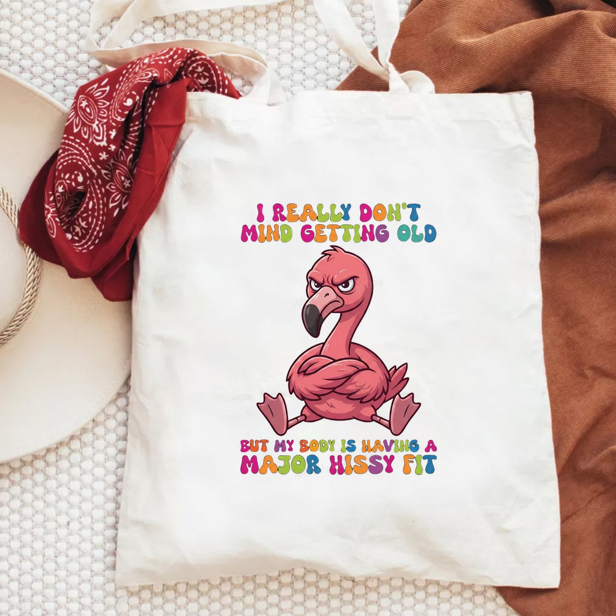 Funny Graphic Transfer Grumpy Flamingo Getting Old Major Hissy Fit Quote for T Shirts Hoodies and Birthday Gifts - 6