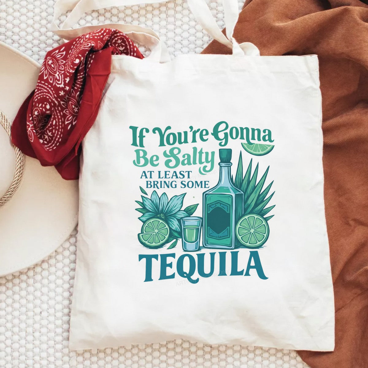 Funny Graphic Transfer If You’re Gonna Be Salty Bring Some Tequila Bottle and Lime Design for T Shirts Hoodies and Party Shirts - 6