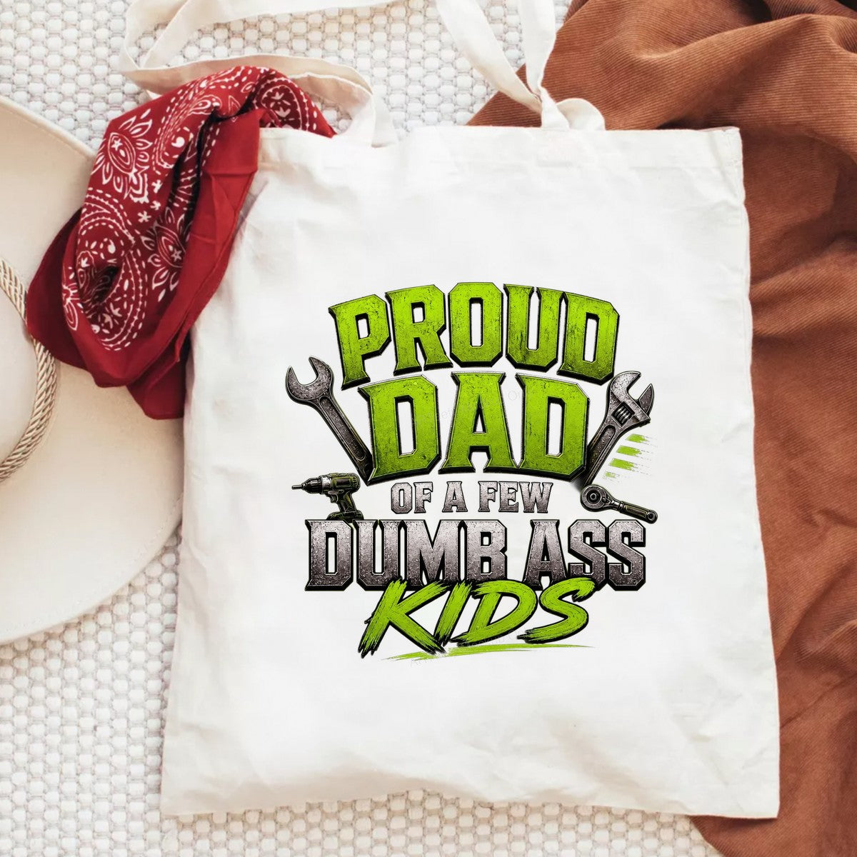 Funny Graphic Transfer Proud Dad Mechanic Quote Grunge Green Wrench Design for T Shirts Hoodies and Gifts - 6