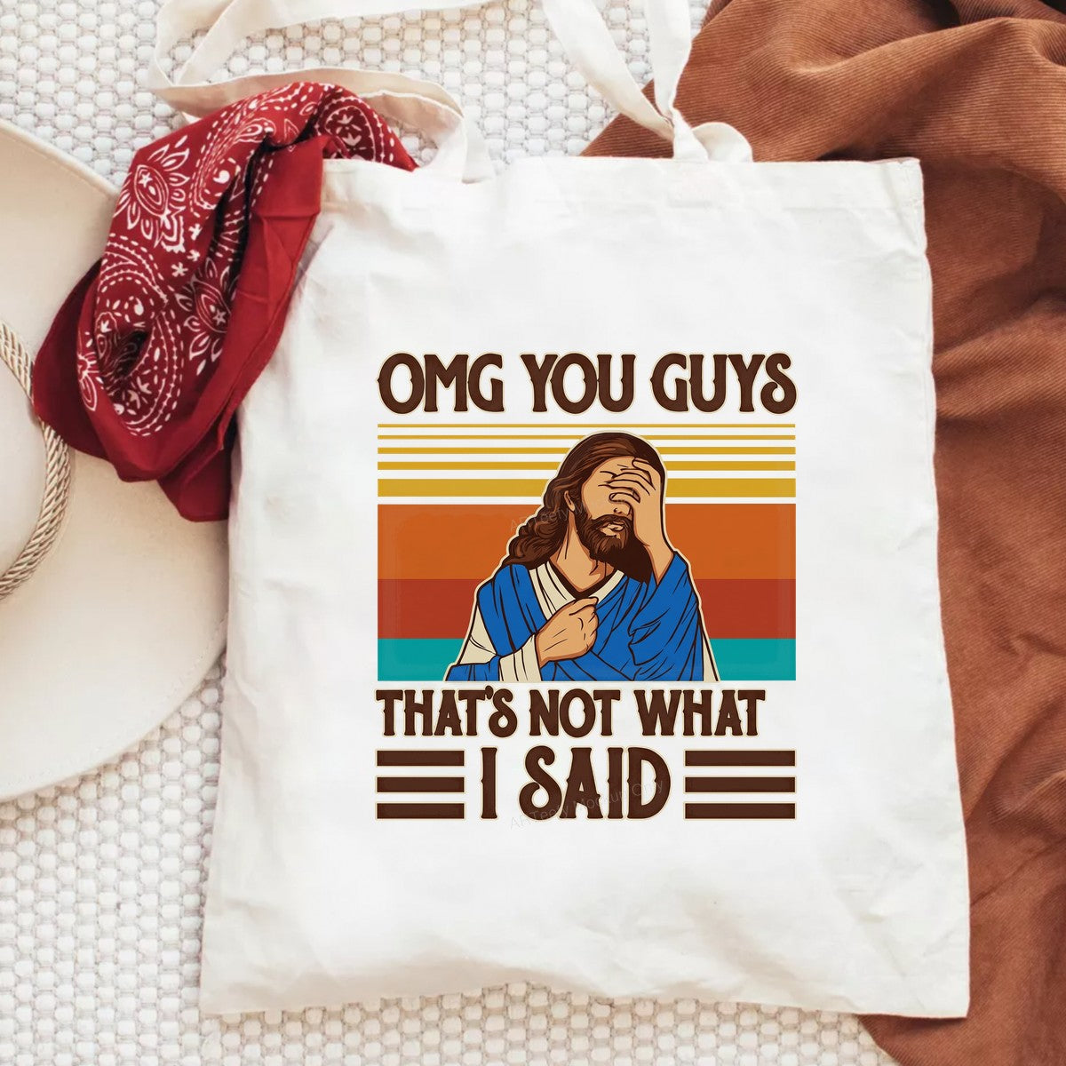 Christian Heat Transfer OMG You Guys That’s Not What I Said Retro Facepalm Graphic for T Shirts Hoodies and Tote Bags - 6