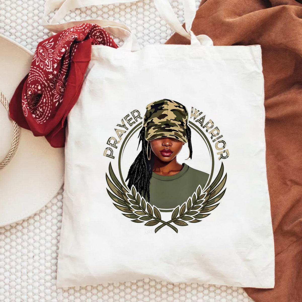 Christian Heat Transfer Prayer Warrior Camouflage Woman Graphic for T Shirts Hoodies and Tote Bags - 6