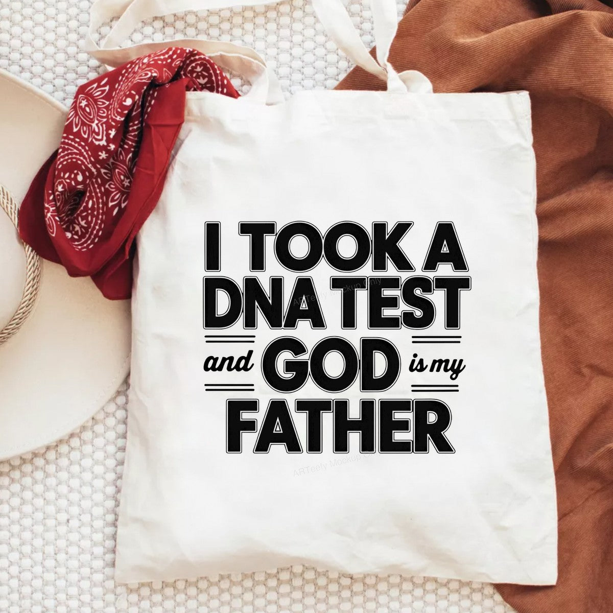 Christian Heat Transfer I Took a DNA Test God Is My Father Bold Typography Graphic for T Shirts Hoodies and Christian Apparel - 6
