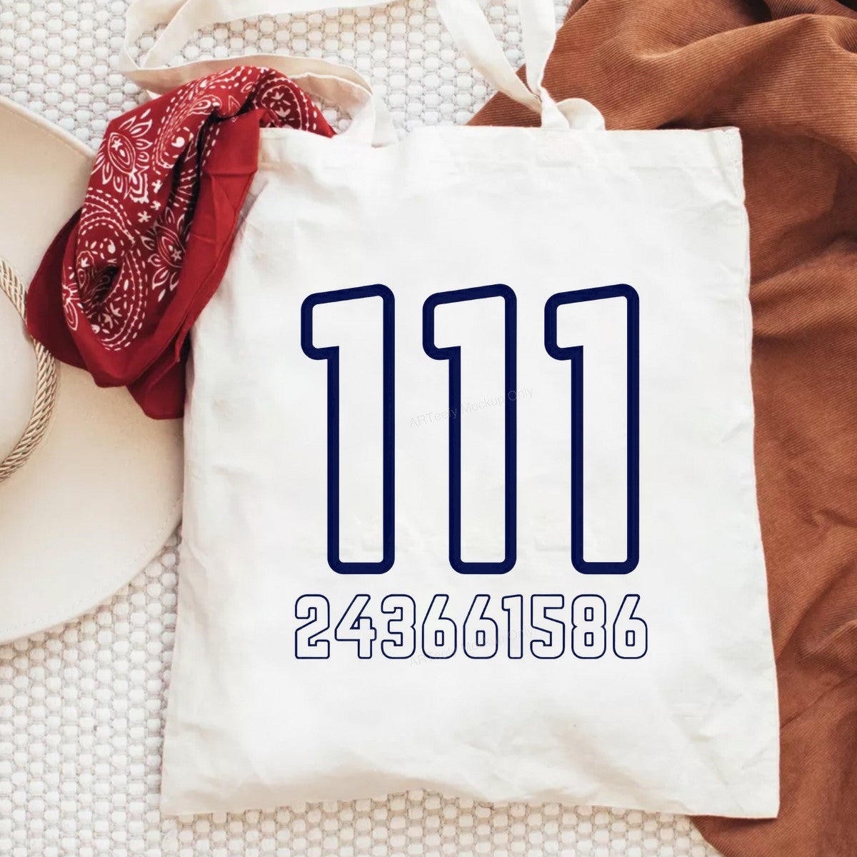 Iron On Transfer Navy Outline Number 111 and Numbers Graphic for Sports Jerseys and Team Apparel - 6