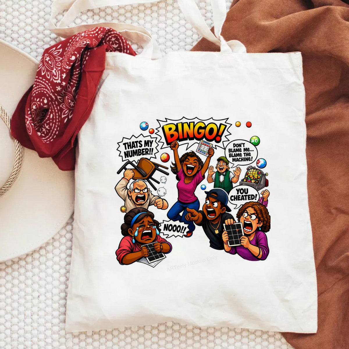 Funny Graphic Transfer Bingo Cartoon Chaos Quote Design for T Shirts Hoodies and Game Night Apparel - 6