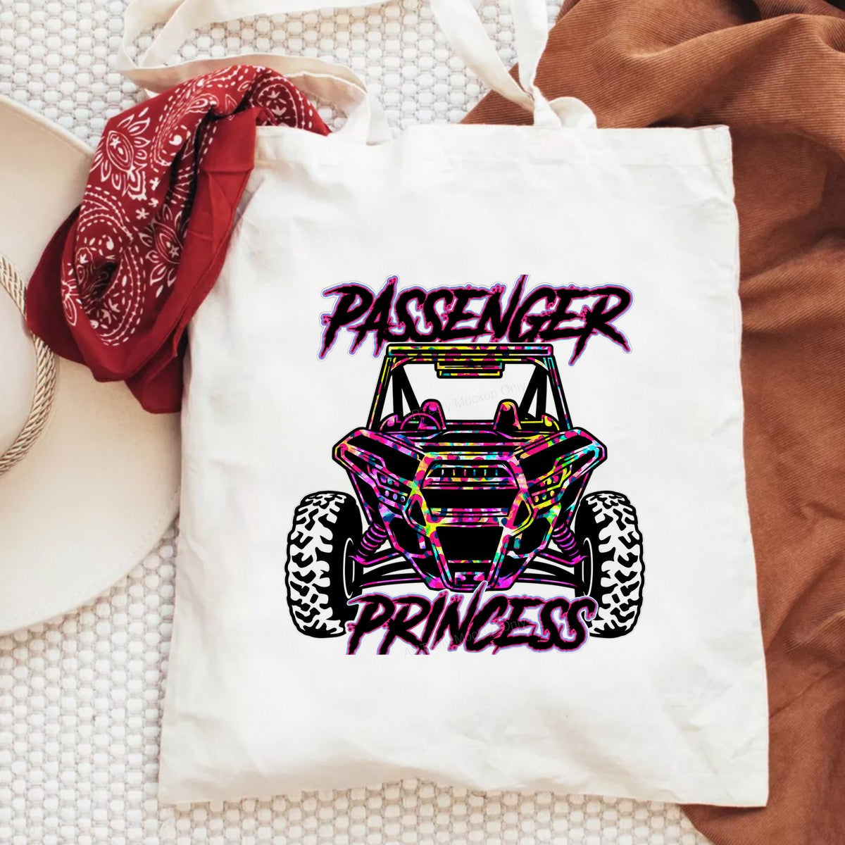 DTF Heat Transfer Passenger Princess ATV Neon Leopard Graphic for T Shirts Hoodies and Racing Apparel - 6