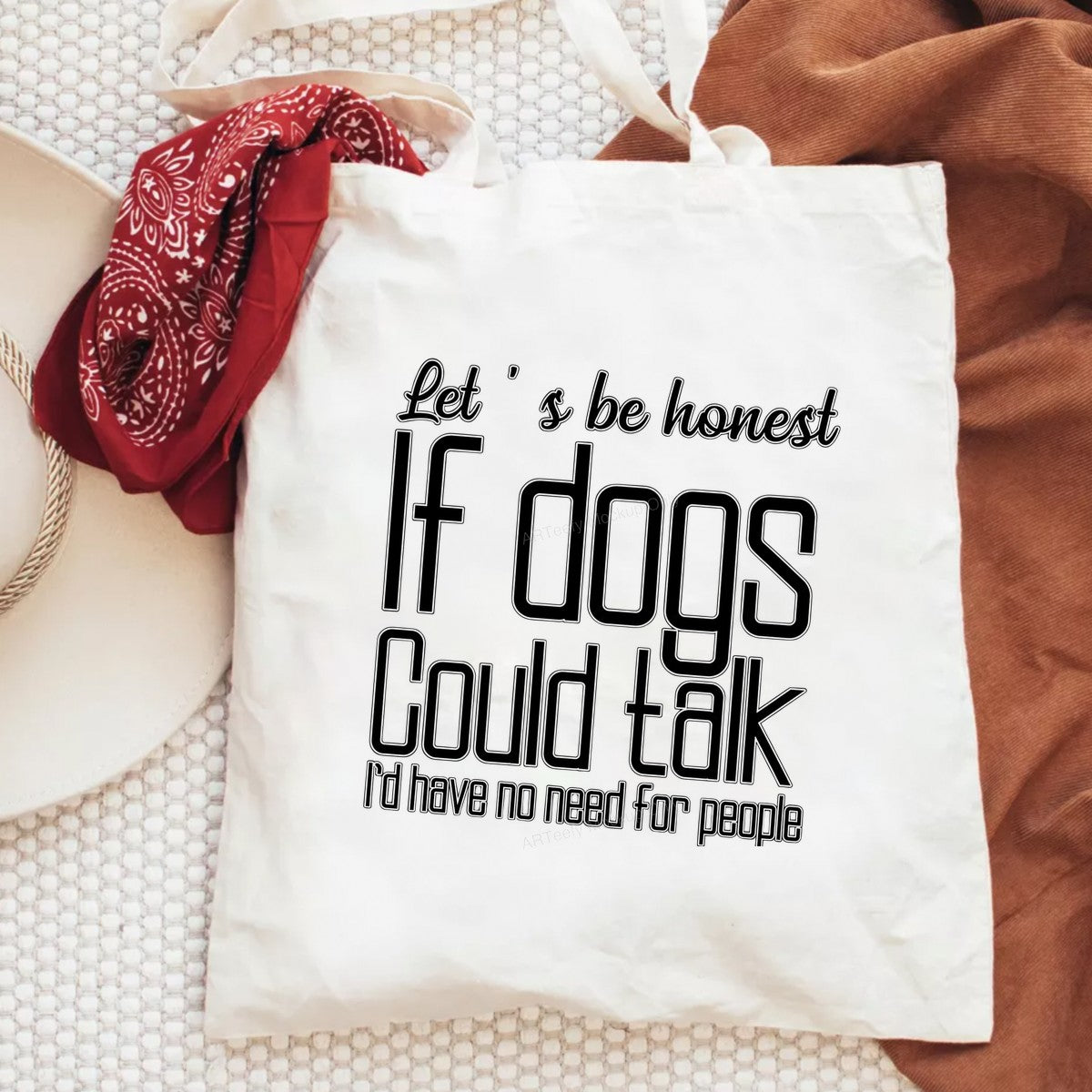 Funny Graphic Transfer If Dogs Could Talk Quote Outline Text Design for T Shirts Hoodies and Tote Bags - 6