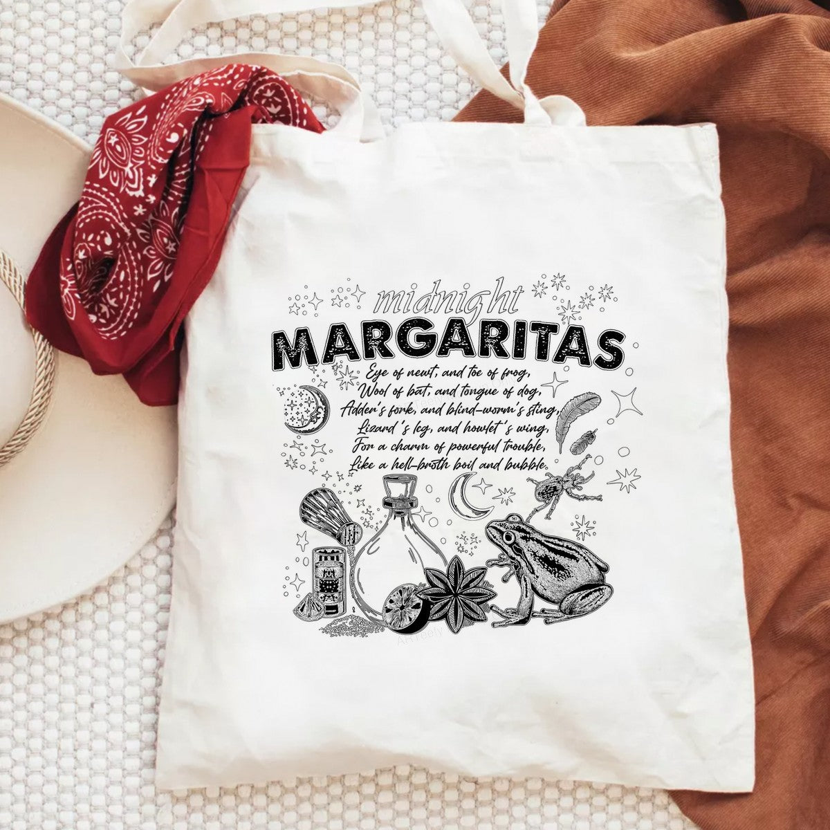 DTF Transfer Midnight Margaritas Witchy Cocktail Spell Graphic for T Shirts Hoodies and Party Apparel - 6