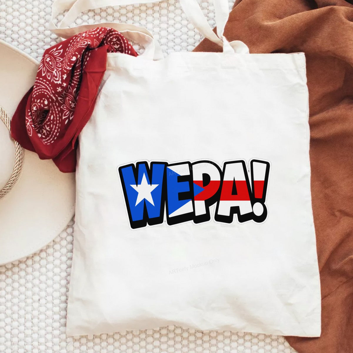 DTF Heat Transfer WEPA Puerto Rican Flag Text Graphic for T Shirts Hoodies and Party Outfits - 6