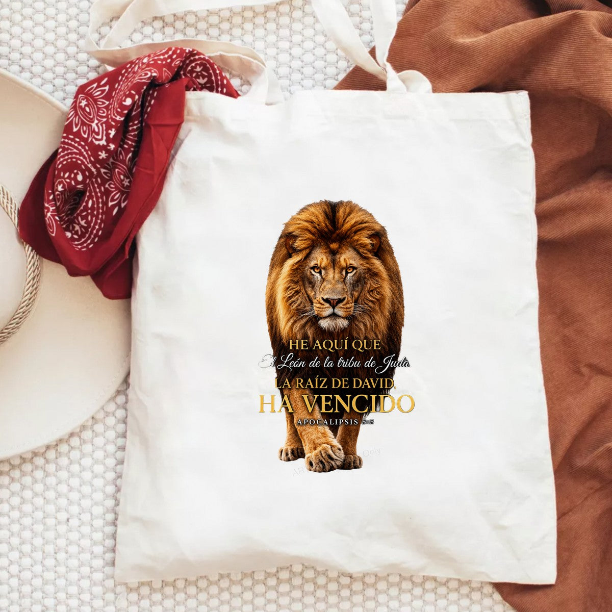 Christian Heat Transfer Lion of Judah Spanish Bible Verse Graphic for T Shirts Hoodies and Christian Apparel - 6