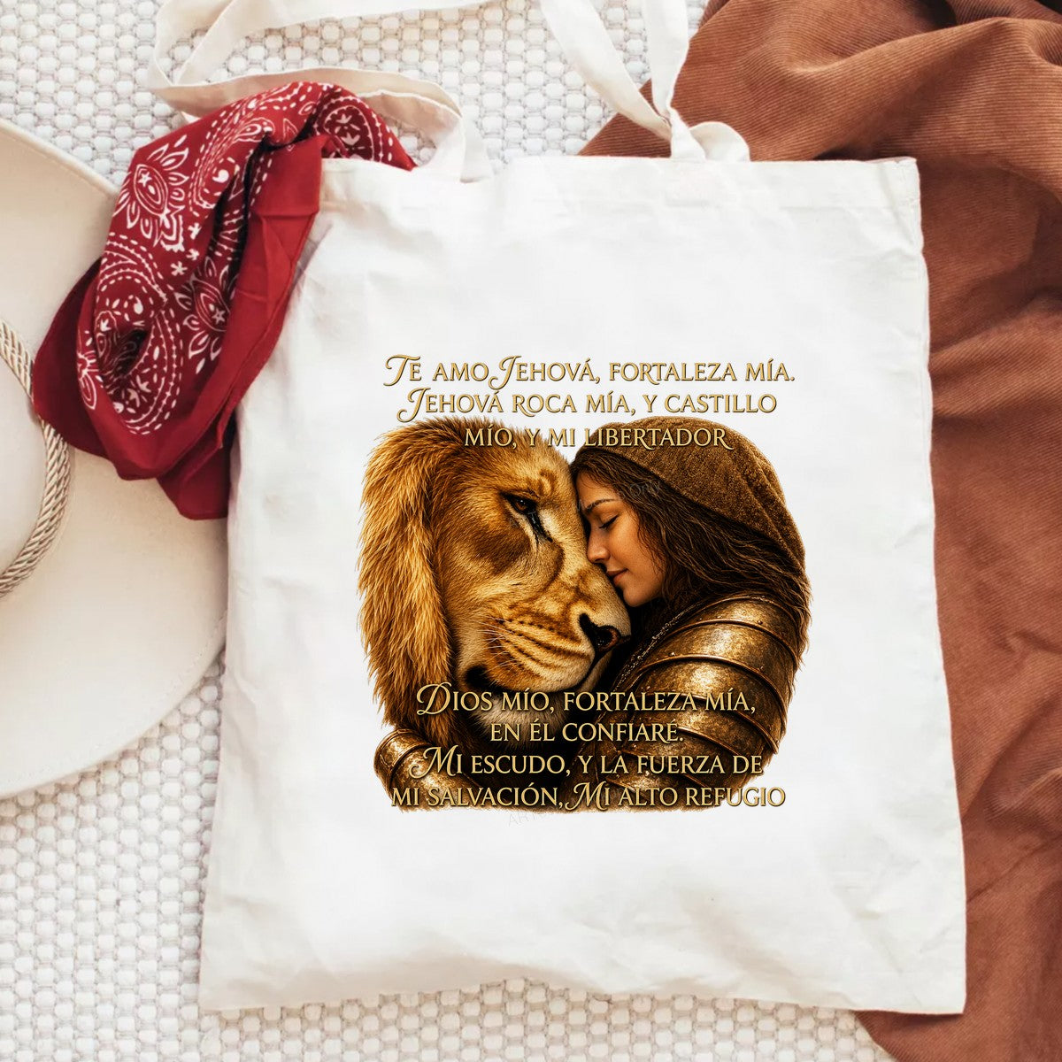 Christian Heat Transfer Spanish Lion of Judah Bible Verse Graphic for T Shirts Hoodies and Christian Apparel - 6