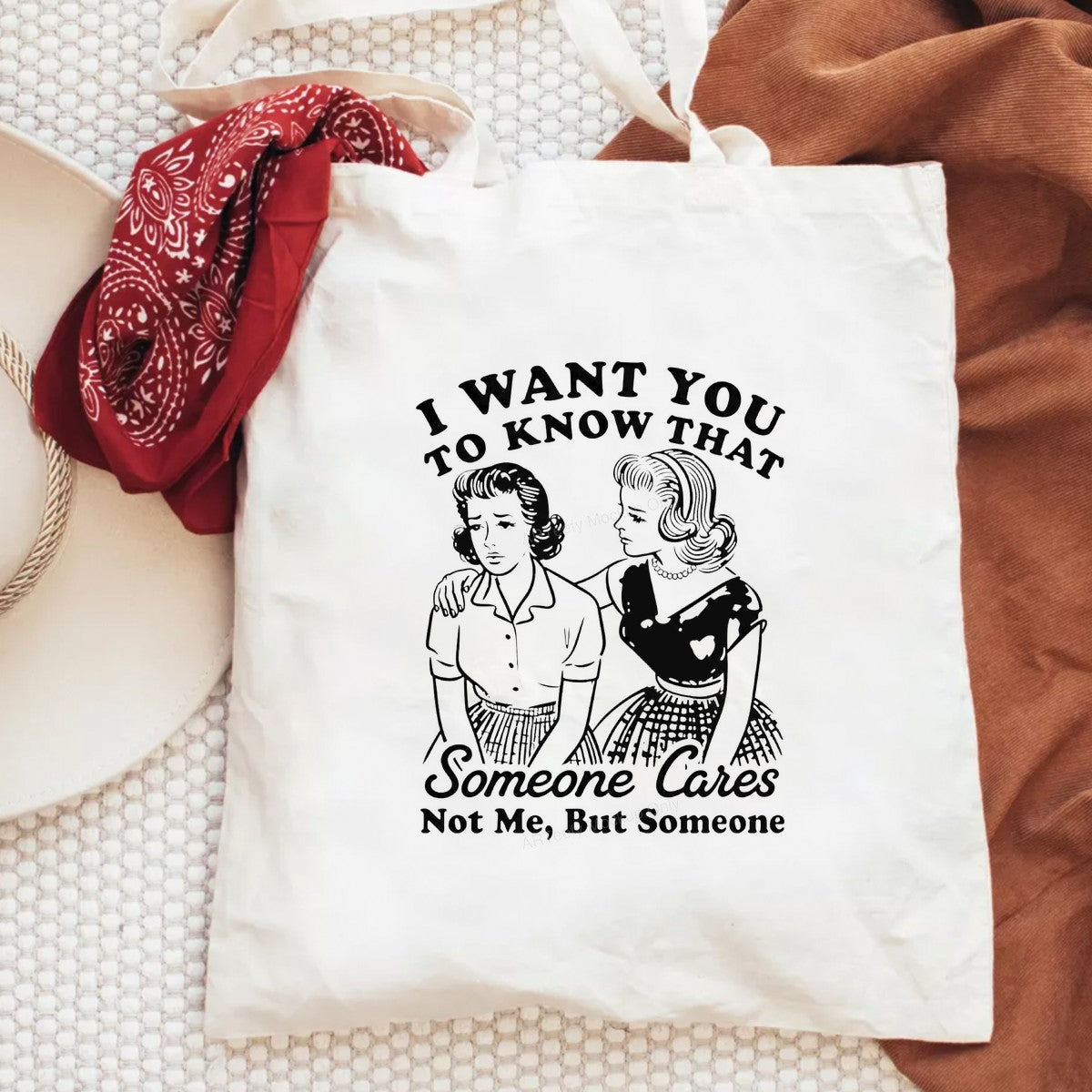 Funny Graphic Transfer I Want You To Know That Someone Cares Retro 1950s Ladies Comic Style for T Shirts Hoodies and Gifts - 6