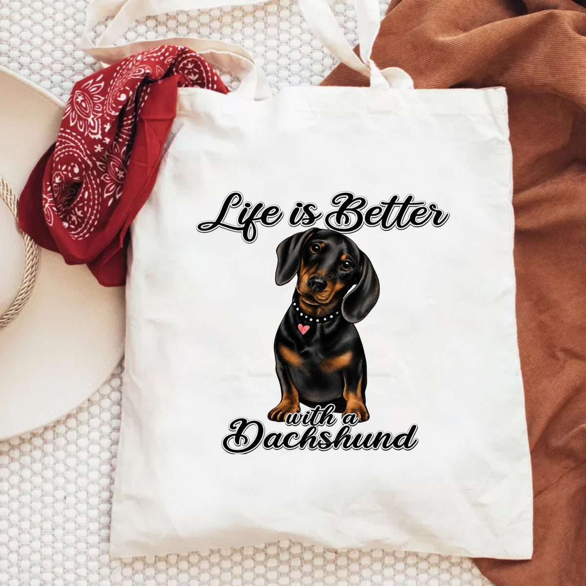 DTF Heat Transfer Life Is Better With a Dachshund Cute Dog Graphic for T Shirts Hoodies and Gifts - 6