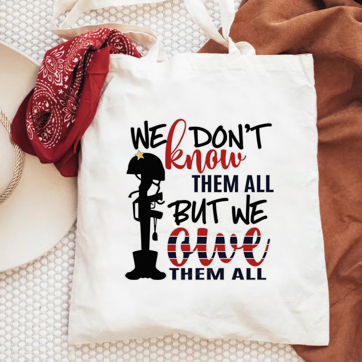 DTF Heat Transfer We Don’t Know Them All But We Owe Them All Patriotic Soldier Graphic for Memorial Day T Shirts and Hoodies - 6