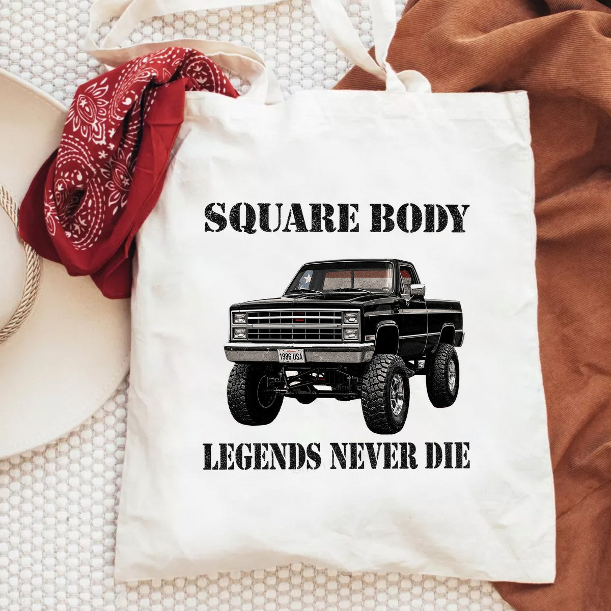DTF Transfer Square Body Legends Never Die Lifted Truck Graphic for T Shirts Hoodies and Gifts - 6