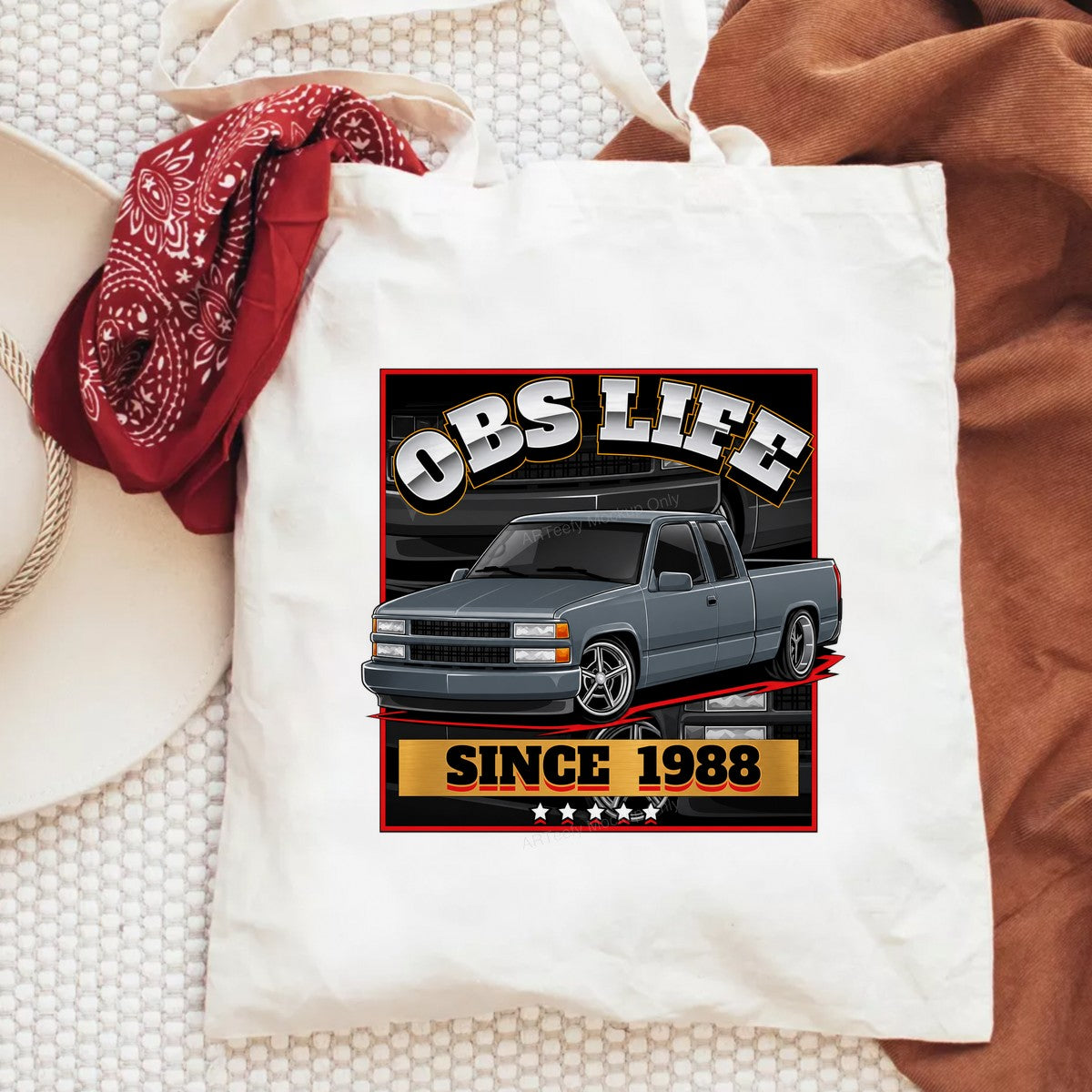 DTF Transfer OBS Life Since 1988 Pickup Truck Graphic for T Shirts Hoodies and Garage Apparel - 6