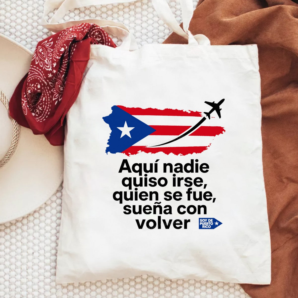 DTF Heat Transfer Puerto Rico Flag Quote Travel Plane Graphic for T Shirts Hoodies and Tote Bags - 6