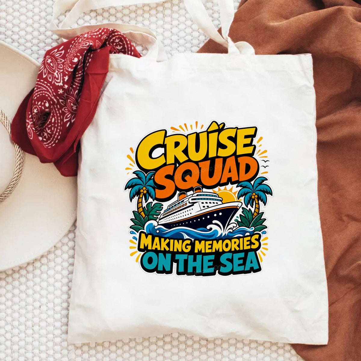 DTF Heat Transfer Cruise Squad Making Memories on the Sea Cruise Ship Graphic for T Shirts Hoodies and Vacation Apparel - 6