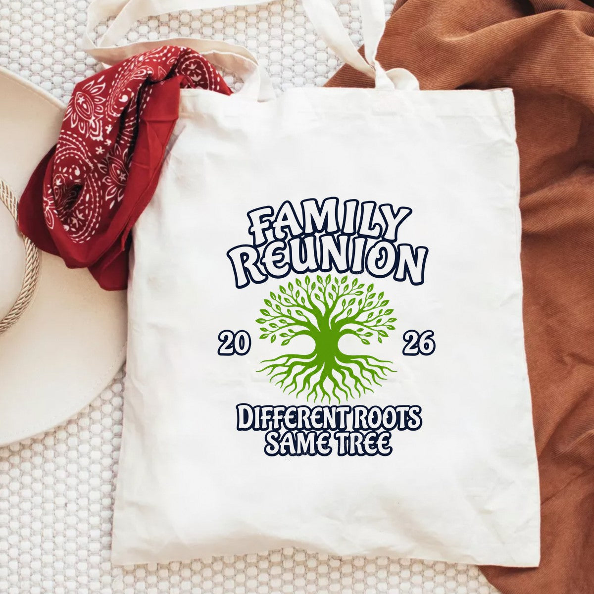 DTF Transfer Family Reunion 2026 Different Roots Same Tree Green Tree Graphic for T Shirts Hoodies and Tote Bags - 6