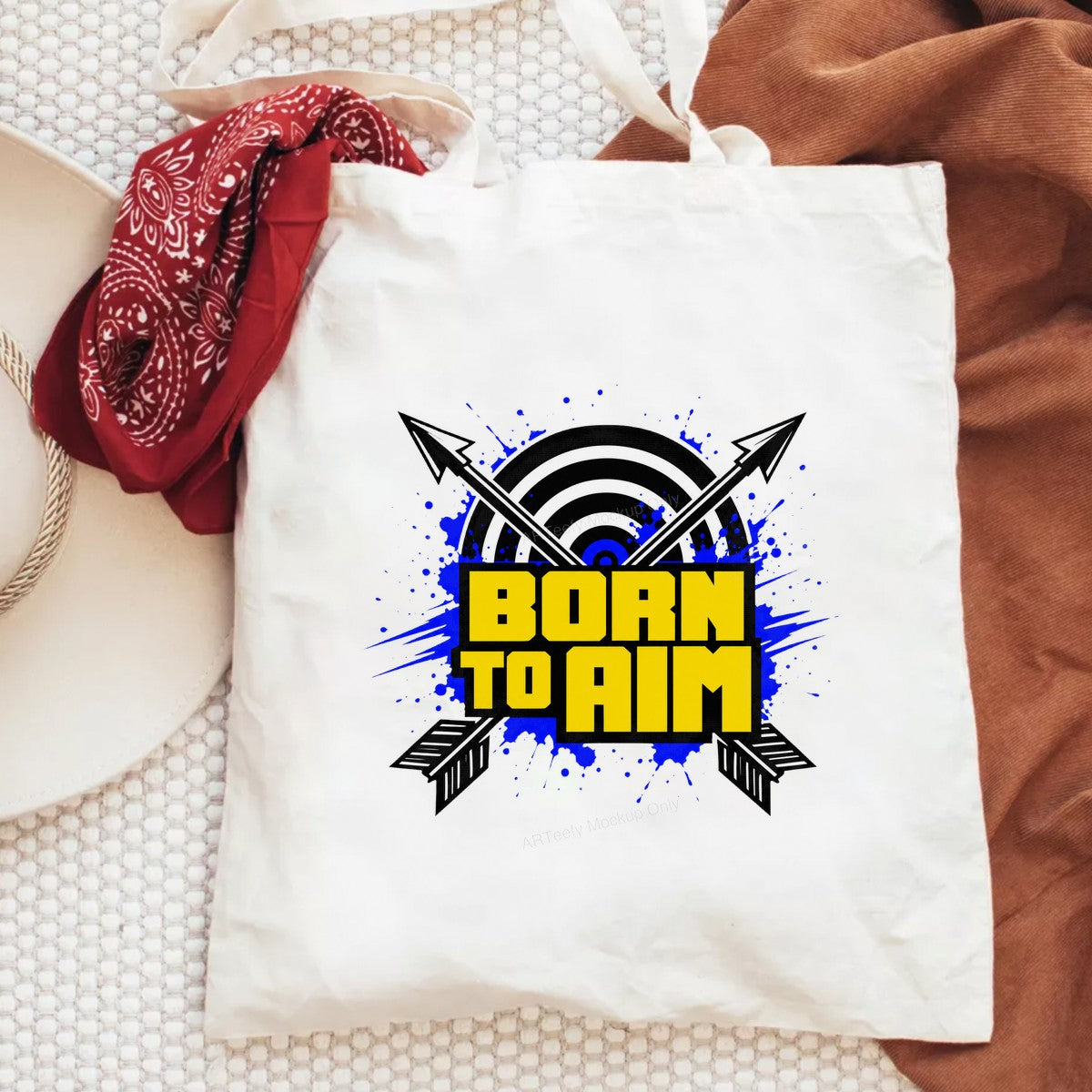 DTF Transfer Born To Aim Archery Target and Arrows Graphic for T Shirts Hoodies and Sports Apparel - 6