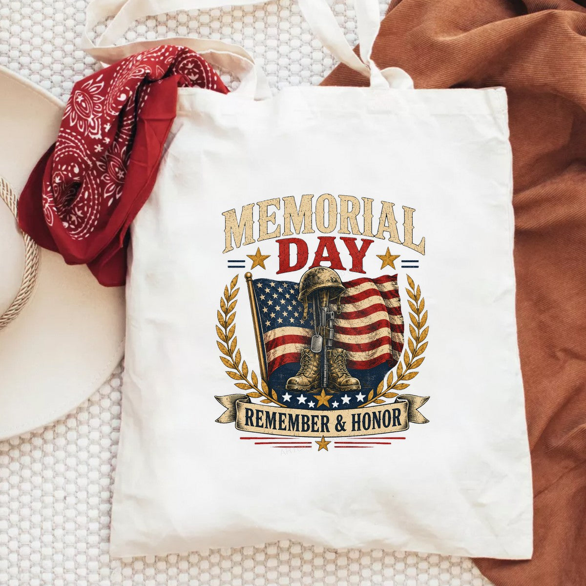 DTF Transfer Memorial Day Remember & Honor American Flag Soldier Graphic for Holiday Shirts Casual Wear and Gifts - 6