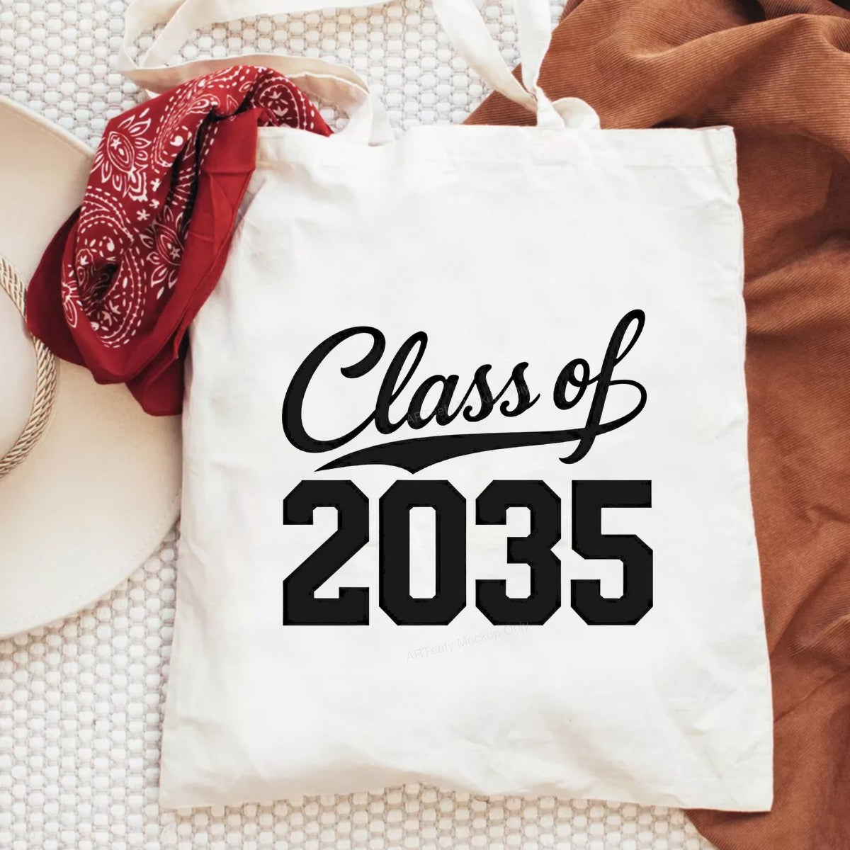 DTF Transfer Class of 2035 Graduation Year Bold Script Graphic for T Shirts Hoodies and Tote Bags - 6