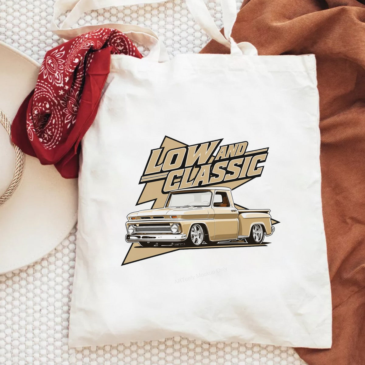 DTF Heat Transfer Low and Classic Retro Pickup Truck Graphic for T Shirts Hoodies and Car Enthusiast Gifts - 6