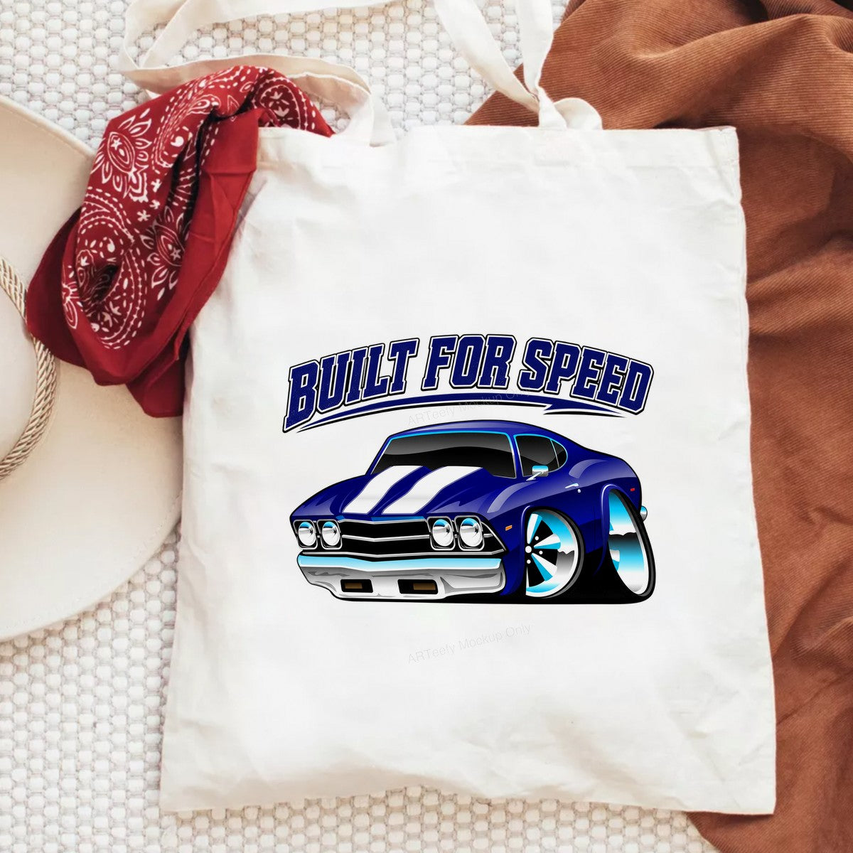 DTF Transfer Built For Speed Muscle Car Graphic Design for T Shirts Hoodies and Racing Fans - 6