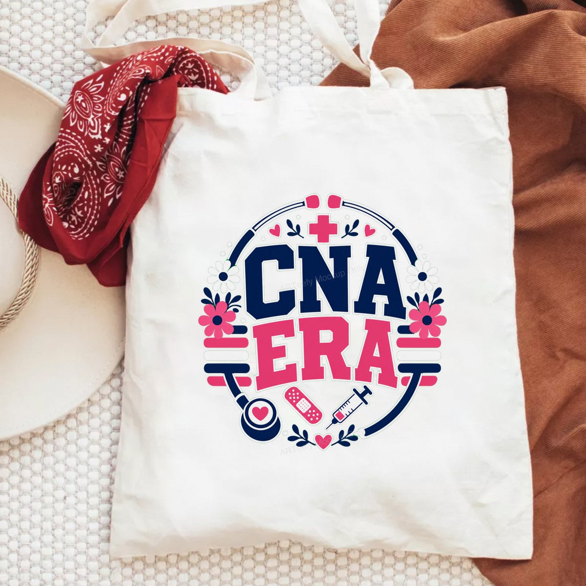 DTF Transfer CNA Era Nurse Stethoscope Floral Medical Graphic for T Shirts Hoodies and Tote Bags - 6