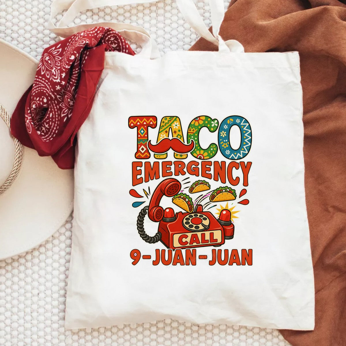 Funny Graphic Transfer Taco Emergency Call 9 Juan Juan Retro Phone and Taco Design for T Shirts Hoodies and Gifts - 6