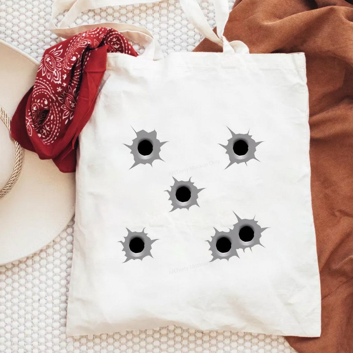 DTF Transfer Realistic Bullet Hole Graphic Design for T Shirts Hoodies and Car Wraps - 6