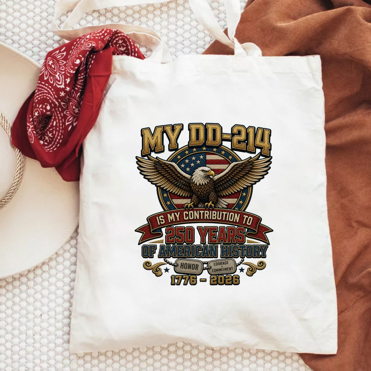 DTF Transfer My DD214 250 Years of American History Eagle Patriotic Graphic for Veteran T Shirts and Hoodies - 6