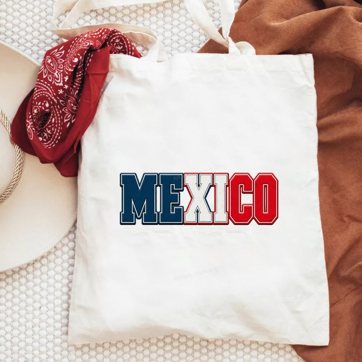 DTF Transfer Mexico Block Letters Flag Colors Graphic for T Shirts Hoodies and Tote Bags - 6