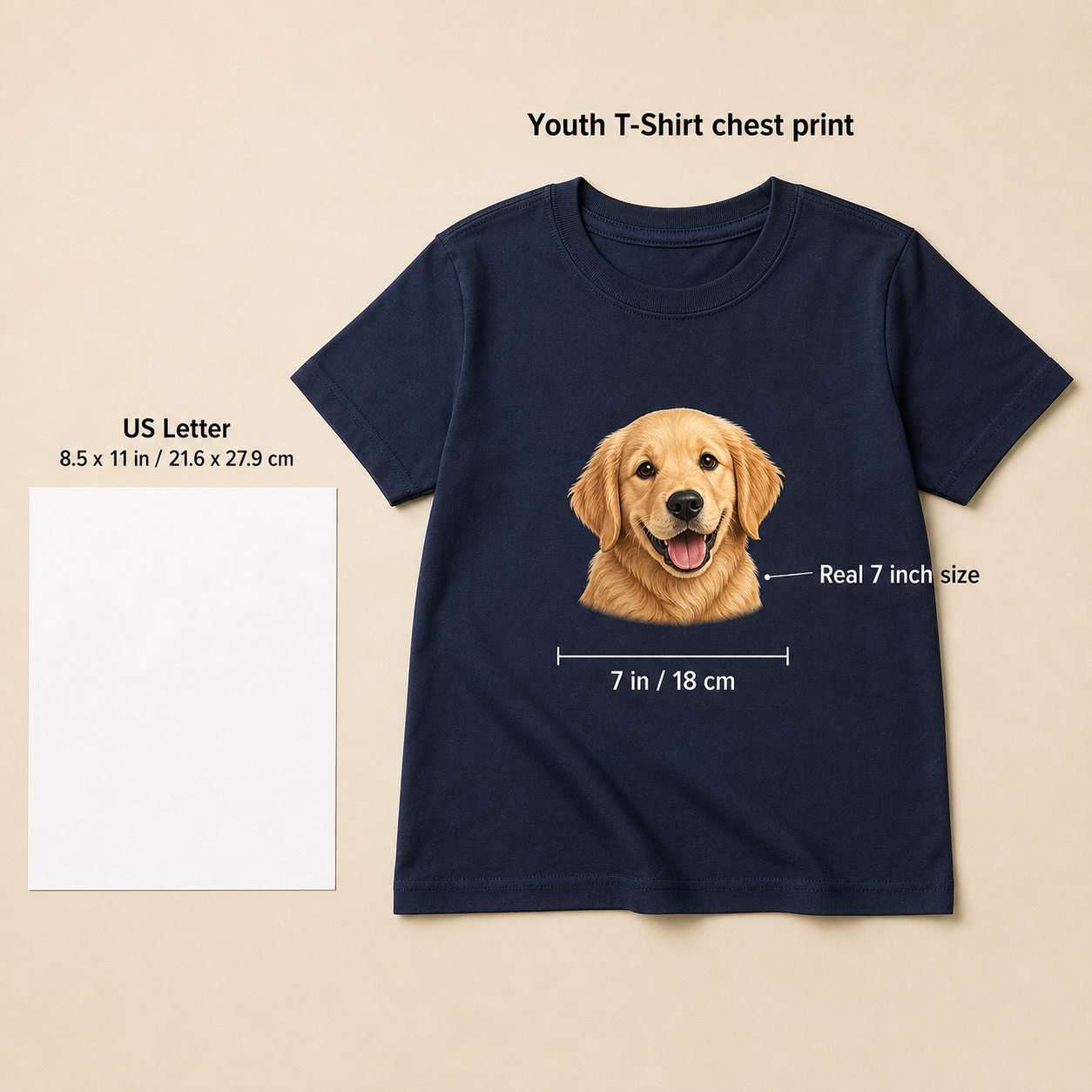 3pcs Custom 7 inch DTF Iron On Transfer [18×18cm] Ready to Press Personalized Heat Transfer for Youth T-Shirt, Hoodie, Tote Bag  Medium Size DIY Your Own Design