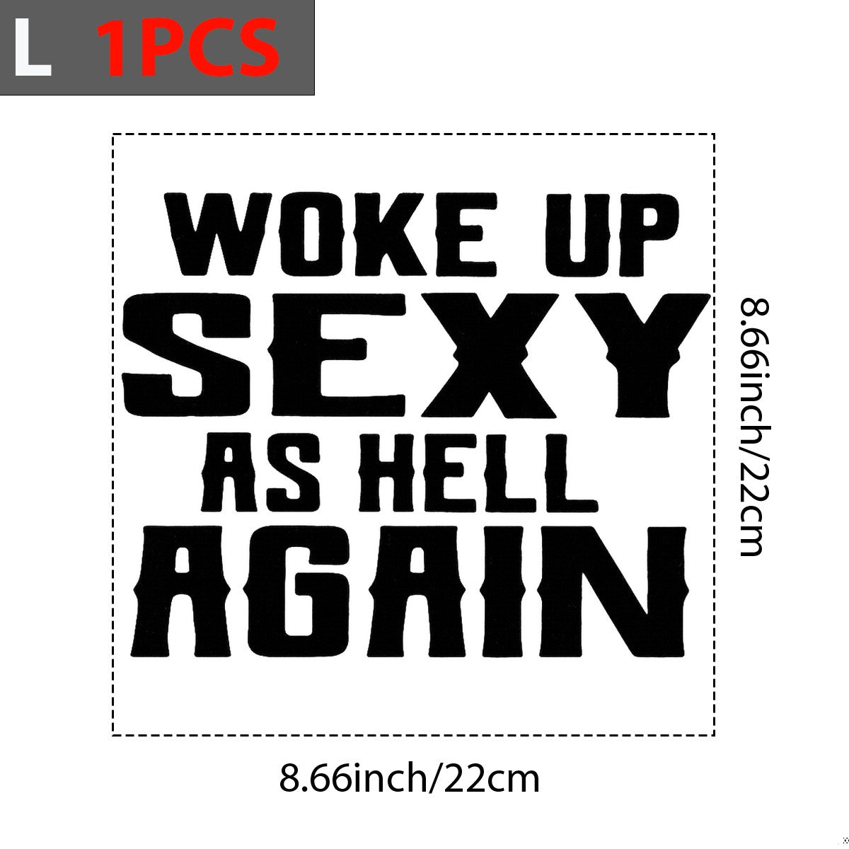 DTF Heat Transfer Iron On Sticker Bold Statement Woke Up Again Graphic for T Shirts Hoodies Bags and Home Decor - 7